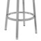 Armen Living Gem 30" Swivel Modern Metal and Gray Faux Leather Bar and Counter Stool LCGEBABSGR30 - alternate 5
